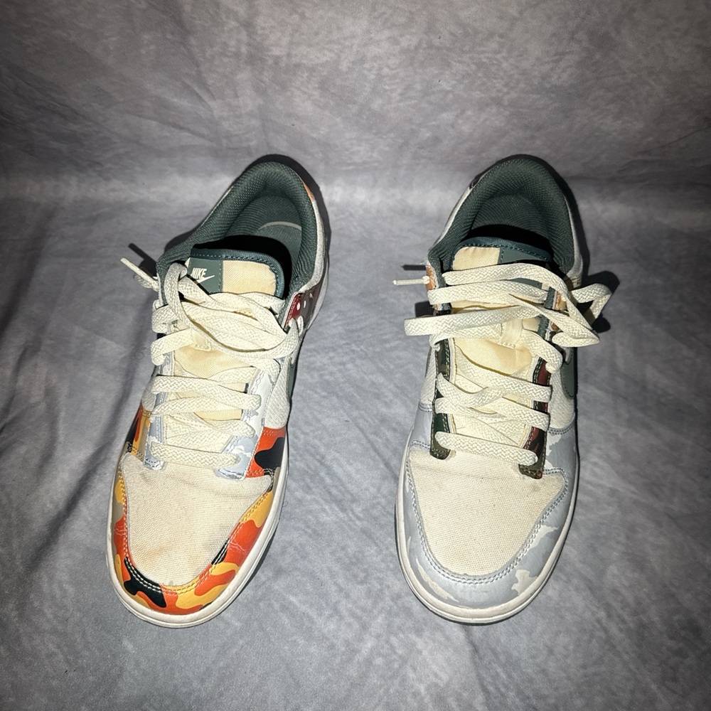 Nike Cream and Orange Low-Top Sneakers
